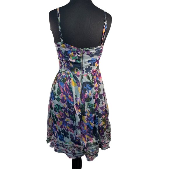 Willow & Clay Floral Size S Spaghetti Strap Dress Polyester & Rayon Blend - Picture 7 of 11